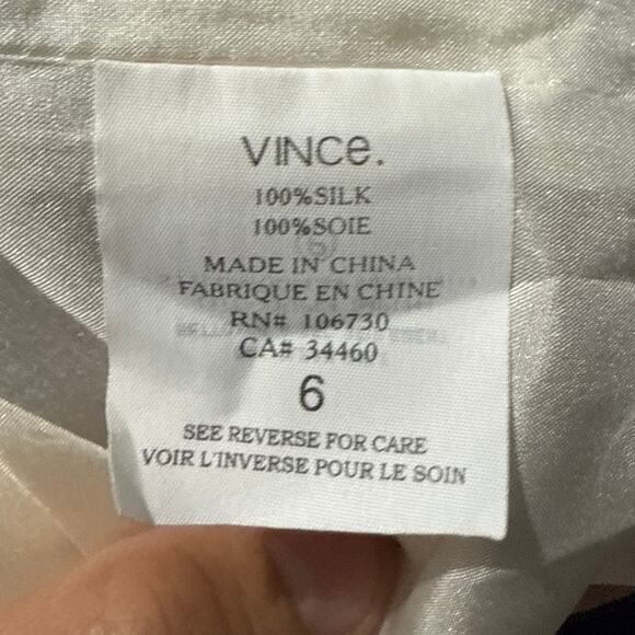 Vince 100% silk floral sleeveless sundress womens 6 boho classic preppy evening - Picture 7 of 10